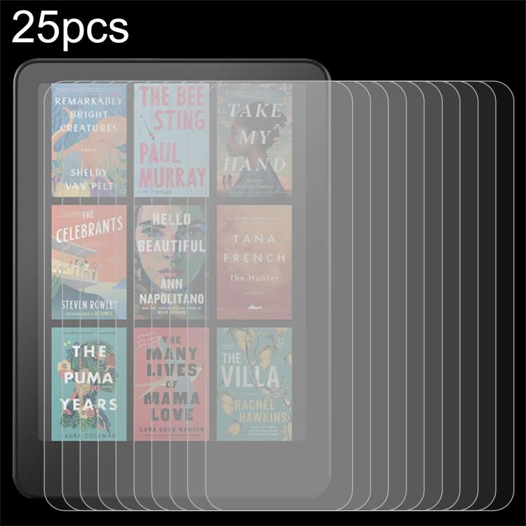 25pcs 9H 0.3mm Explosion-proof Tempered Glass Film, For Amazon Kindle Paperwhite 12th Gen 2024, For Amazon Kindle Fire HD8 2024, For Amazon Kindle Scribe 10.2 2022, For Amazon Fire HD10 2023 / 2021, For Amazon Kindle 2024 6.0                           ...