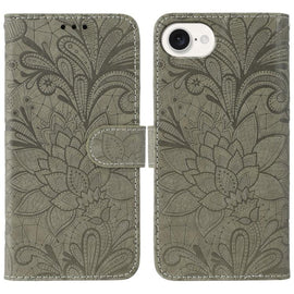 Lace Flower Embossing Flip Leather Phone Case, For iPhone 17e / 16e, For iPhone 17 Pro Max, For iPhone 17 Pro, For iPhone 17, For iPhone Air, For iPhone 16 Pro Max, For iPhone 16 Pro, For iPhone 16 Plus