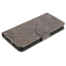 Load image into Gallery viewer, Lace Flower Embossing Flip Leather Phone Case, For iPhone 17e / 16e, For iPhone 17 Pro Max, For iPhone 17 Pro, For iPhone 17, For iPhone Air, For iPhone 16 Pro Max, For iPhone 16 Pro, For iPhone 16 Plus