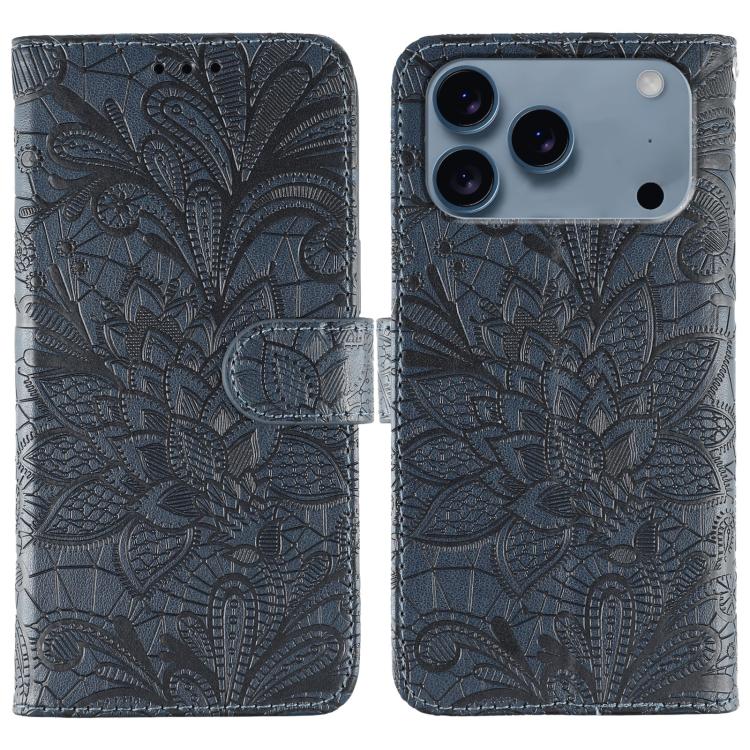 Lace Flower Embossing Flip Leather Phone Case, For iPhone 18 Pro / 17 Pro, For iPhone 18 Pro Max / 17 Pro Max, For iPhone 17e / 16e, For iPhone 17, For iPhone Air, For iPhone 16 Pro Max, For iPhone 16 Pro, For iPhone 16 Plus