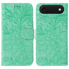 Load image into Gallery viewer, Lace Flower Embossing Flip Leather Phone Case, For iPhone 17e / 16e, For iPhone 17 Pro Max, For iPhone 17 Pro, For iPhone 17, For iPhone Air, For iPhone 16 Pro Max, For iPhone 16 Pro, For iPhone 16 Plus