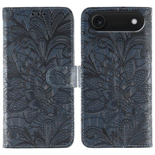 Load image into Gallery viewer, Lace Flower Embossing Flip Leather Phone Case, For iPhone 17e / 16e, For iPhone 17 Pro Max, For iPhone 17 Pro, For iPhone 17, For iPhone Air, For iPhone 16 Pro Max, For iPhone 16 Pro, For iPhone 16 Plus
