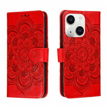 Load image into Gallery viewer, Sun Mandala Embossing Leather Phone Case, For iPhone 15 Pro, For iPhone 15 Plus, For iPhone 15