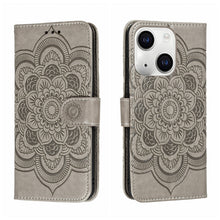 Load image into Gallery viewer, Sun Mandala Embossing Leather Phone Case, For iPhone 15 Pro, For iPhone 15 Plus, For iPhone 15
