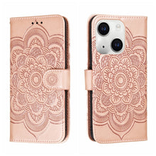Load image into Gallery viewer, Sun Mandala Embossing Leather Phone Case, For iPhone 15 Pro, For iPhone 15 Plus, For iPhone 15