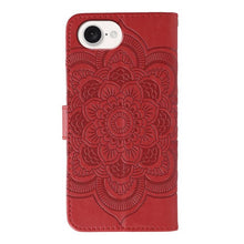 Load image into Gallery viewer, Sun Mandala Embossing Leather Phone Case, For iPhone 16e / 17e, For iPhone 17 Pro Max, For iPhone 17 Pro, For iPhone 17, For iPhone Air, For iPhone 15 Pro Max