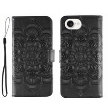 Load image into Gallery viewer, Sun Mandala Embossing Leather Phone Case, For iPhone 18 Pro / 17 Pro, For iPhone 18 Pro Max / 17 Pro Max, For iPhone 16e / 17e, For iPhone 17, For iPhone Air, For iPhone 15 Pro Max