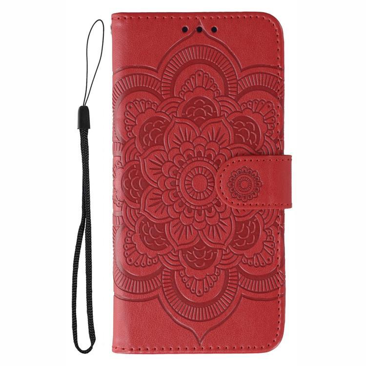 Sun Mandala Embossing Leather Phone Case, For iPhone 18 Pro / 17 Pro, For iPhone 18 Pro Max / 17 Pro Max, For iPhone 16e / 17e, For iPhone 17, For iPhone Air, For iPhone 15 Pro Max