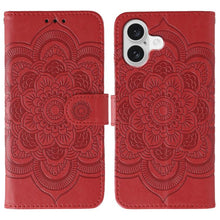 Load image into Gallery viewer, Sun Mandala Embossing Leather Phone Case, For iPhone 16e / 17e, For iPhone 17 Pro Max, For iPhone 17 Pro, For iPhone 17, For iPhone Air, For iPhone 15 Pro Max
