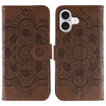 Load image into Gallery viewer, Sun Mandala Embossing Leather Phone Case, For iPhone 16e / 17e, For iPhone 17 Pro Max, For iPhone 17 Pro, For iPhone 17, For iPhone Air, For iPhone 15 Pro Max