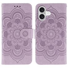 Load image into Gallery viewer, Sun Mandala Embossing Leather Phone Case, For iPhone 16e / 17e, For iPhone 17 Pro Max, For iPhone 17 Pro, For iPhone 17, For iPhone Air, For iPhone 15 Pro Max
