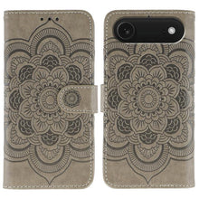 Load image into Gallery viewer, Sun Mandala Embossing Leather Phone Case, For iPhone 16e / 17e, For iPhone 17 Pro Max, For iPhone 17 Pro, For iPhone 17, For iPhone Air, For iPhone 15 Pro Max