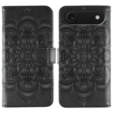 Load image into Gallery viewer, Sun Mandala Embossing Leather Phone Case, For iPhone 16e / 17e, For iPhone 17 Pro Max, For iPhone 17 Pro, For iPhone 17, For iPhone Air, For iPhone 15 Pro Max