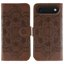 Load image into Gallery viewer, Sun Mandala Embossing Leather Phone Case, For iPhone 16e / 17e, For iPhone 17 Pro Max, For iPhone 17 Pro, For iPhone 17, For iPhone Air, For iPhone 15 Pro Max