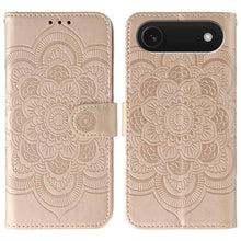 Load image into Gallery viewer, Sun Mandala Embossing Leather Phone Case, For iPhone 16e / 17e, For iPhone 17 Pro Max, For iPhone 17 Pro, For iPhone 17, For iPhone Air, For iPhone 15 Pro Max