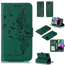 Load image into Gallery viewer, Feather Pattern Litchi Texture Leather Phone Case, For iPhone 17 Pro Max, For iPhone 17 Pro, For iPhone 17, For iPhone Air, For iPhone 15 Pro Max, For iPhone 15 Pro, For iPhone 15 Plus, For iPhone 15