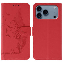 Load image into Gallery viewer, Feather Pattern Litchi Texture Leather Phone Case, For iPhone 18 Pro / 17 Pro, For iPhone 18 Pro Max / 17 Pro Max, For iPhone 17, For iPhone 17 Air, For iPhone 15 Pro Max, For iPhone 15 Pro, For iPhone 15 Plus, For iPhone 15