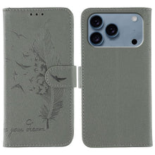 Load image into Gallery viewer, Feather Pattern Litchi Texture Leather Phone Case, For iPhone 18 Pro / 17 Pro, For iPhone 18 Pro Max / 17 Pro Max, For iPhone 17, For iPhone 17 Air, For iPhone 15 Pro Max, For iPhone 15 Pro, For iPhone 15 Plus, For iPhone 15
