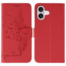 Load image into Gallery viewer, Feather Pattern Litchi Texture Leather Phone Case, For iPhone 18 Pro / 17 Pro, For iPhone 18 Pro Max / 17 Pro Max, For iPhone 17, For iPhone 17 Air, For iPhone 15 Pro Max, For iPhone 15 Pro, For iPhone 15 Plus, For iPhone 15