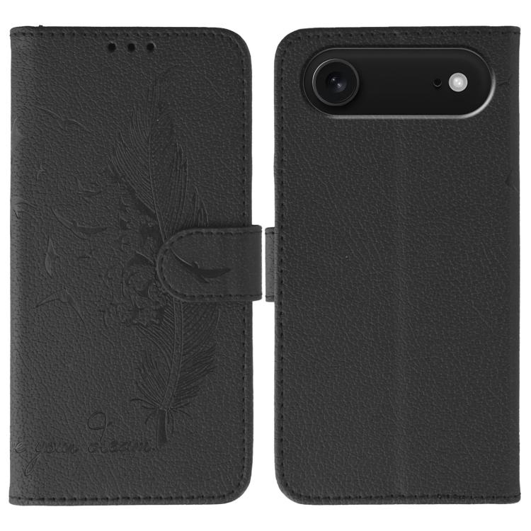Feather Pattern Litchi Texture Leather Phone Case, For iPhone 18 Pro / 17 Pro, For iPhone 18 Pro Max / 17 Pro Max, For iPhone 17, For iPhone 17 Air, For iPhone 15 Pro Max, For iPhone 15 Pro, For iPhone 15 Plus, For iPhone 15