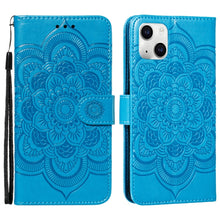 Load image into Gallery viewer, Mandala Embossing Pattern Horizontal Flip Leather Phone Case, For iPhone 15 Plus, For iPhone 15