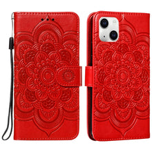 Load image into Gallery viewer, Mandala Embossing Pattern Horizontal Flip Leather Phone Case, For iPhone 15 Plus, For iPhone 15