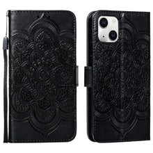 Load image into Gallery viewer, Mandala Embossing Pattern Horizontal Flip Leather Phone Case, For iPhone 15 Plus, For iPhone 15