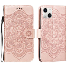 Load image into Gallery viewer, Mandala Embossing Pattern Horizontal Flip Leather Phone Case, For iPhone 15 Plus, For iPhone 15