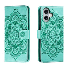Load image into Gallery viewer, Mandala Embossing Pattern Horizontal Flip Leather Phone Case, For iPhone 16 Pro Max, For iPhone 16 Pro, For iPhone 16 Plus, For iPhone 16, For iPhone 15 Pro Max, For iPhone 15 Pro