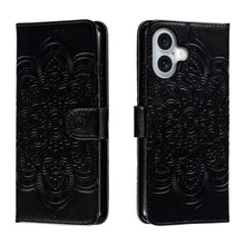Load image into Gallery viewer, Mandala Embossing Pattern Horizontal Flip Leather Phone Case, For iPhone 16 Pro Max, For iPhone 16 Pro, For iPhone 16 Plus, For iPhone 16, For iPhone 15 Pro Max, For iPhone 15 Pro