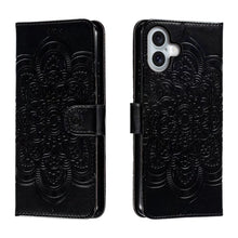 Load image into Gallery viewer, Mandala Embossing Pattern Horizontal Flip Leather Phone Case, For iPhone 16 Pro Max, For iPhone 16 Pro, For iPhone 16 Plus, For iPhone 16, For iPhone 15 Pro Max, For iPhone 15 Pro