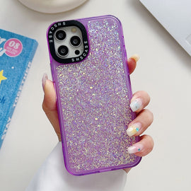 Glitter Epoxy Shockproof Phone Case, For iPhone 15 Pro Max
