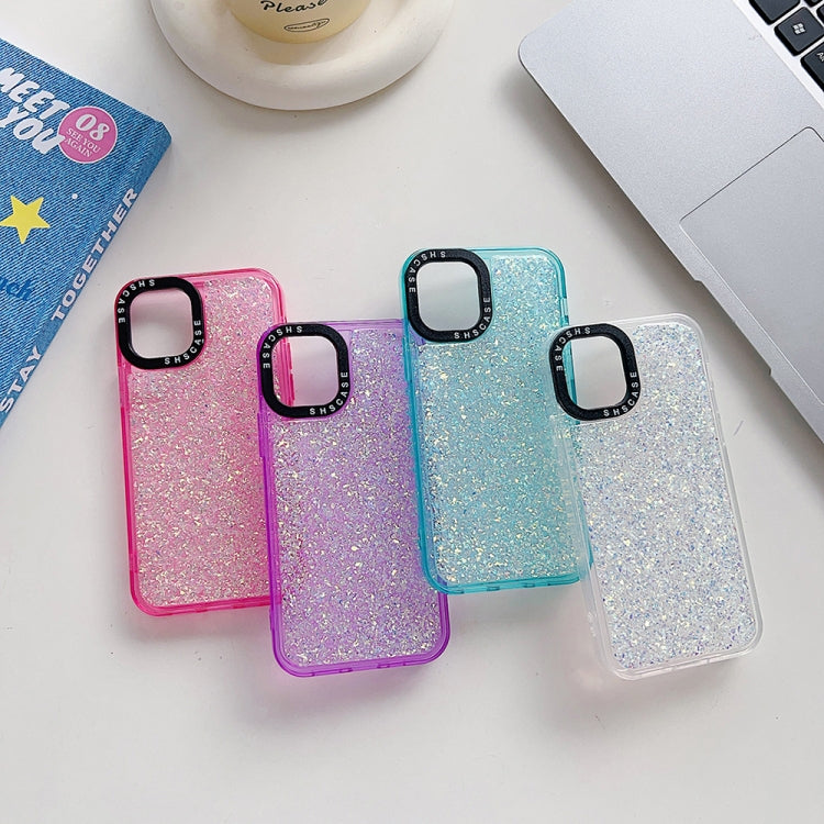 Glitter Epoxy Shockproof Phone Case, For iPhone 15 Pro Max