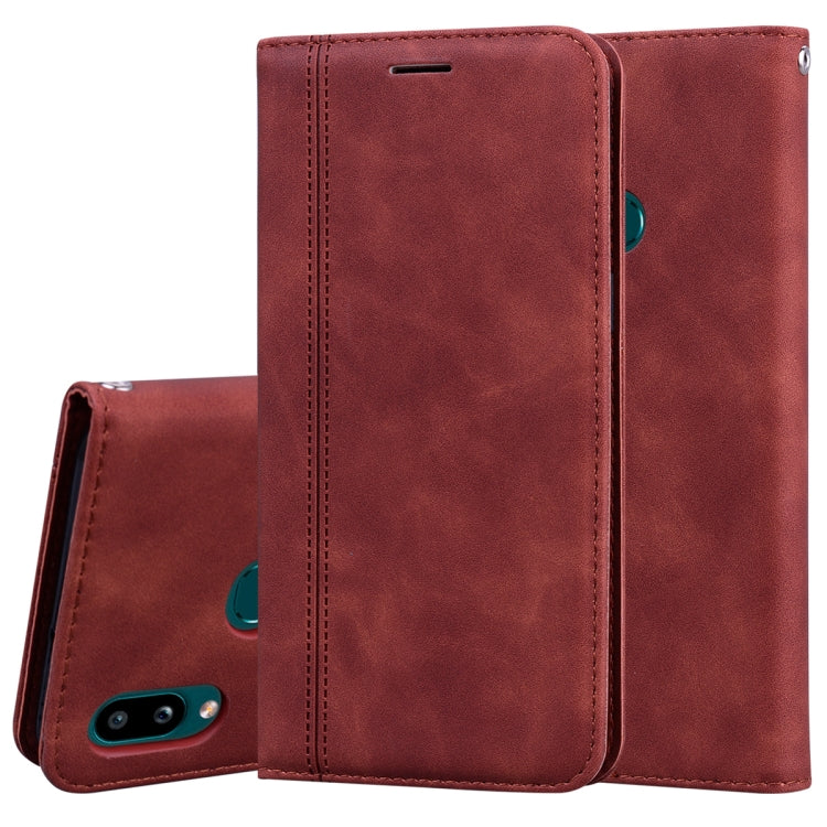 Frosted Business Magnetic Horizontal Flip PU Leather Case with Holder & Card Slot & Lanyard, For Samsung Galaxy A01, For Samsung Galaxy A7 (2018), For Samsung Galaxy A10, For Samsung Galaxy A10s, For Samsung Galaxy A11, For Samsung Galaxy A20s         ...