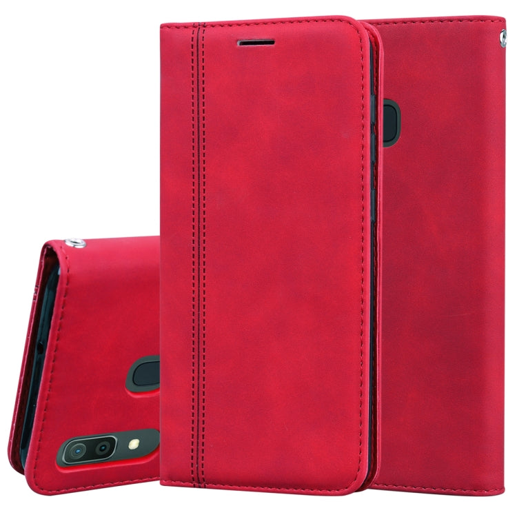 Frosted Business Magnetic Horizontal Flip PU Leather Case with Holder & Card Slot & Lanyard, For Samsung Galaxy A01, For Samsung Galaxy A7 (2018), For Samsung Galaxy A10, For Samsung Galaxy A10s, For Samsung Galaxy A11, For Samsung Galaxy A20s         ...