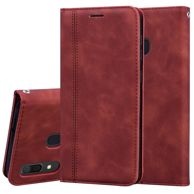 Frosted Business Magnetic Horizontal Flip PU Leather Case with Holder & Card Slot & Lanyard, For Samsung Galaxy A01, For Samsung Galaxy A7 (2018), For Samsung Galaxy A10, For Samsung Galaxy A10s, For Samsung Galaxy A11, For Samsung Galaxy A20s         ...