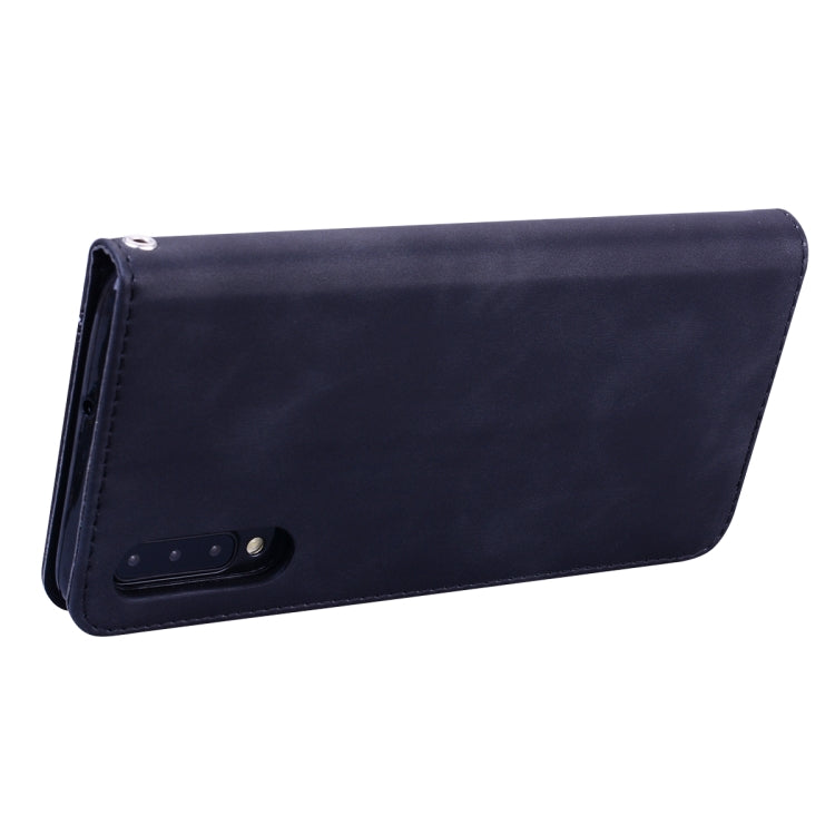 Frosted Business Magnetic Horizontal Flip PU Leather Case with Holder & Card Slot & Lanyard, For Samsung Galaxy A50, For Samsung Galaxy A51, For Samsung Galaxy A70, For Samsung Galaxy A71