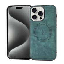 Load image into Gallery viewer, Side PU Hybrid TPU Magsafe Phone Case, For iPhone 15 Pro Max, For iPhone 15 Pro, For iPhone 15 Plus, For iPhone 15, For iPhone 14 Plus, For iPhone 14, For iPhone 14 Pro, For iPhone 14 Pro Max