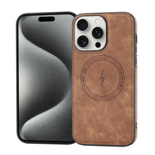 Load image into Gallery viewer, Side PU Hybrid TPU Magsafe Phone Case, For iPhone 15 Pro Max, For iPhone 15 Pro, For iPhone 15 Plus, For iPhone 15, For iPhone 14 Plus, For iPhone 14, For iPhone 14 Pro, For iPhone 14 Pro Max