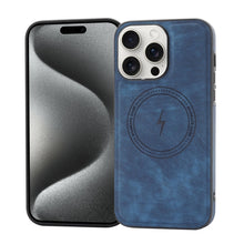 Load image into Gallery viewer, Side PU Hybrid TPU Magsafe Phone Case, For iPhone 15 Pro Max, For iPhone 15 Pro, For iPhone 15 Plus, For iPhone 15, For iPhone 14 Plus, For iPhone 14, For iPhone 14 Pro, For iPhone 14 Pro Max