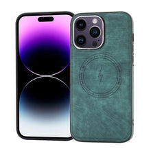 Load image into Gallery viewer, Side PU Hybrid TPU Magsafe Phone Case, For iPhone 15 Pro Max, For iPhone 15 Pro, For iPhone 15 Plus, For iPhone 15, For iPhone 14 Plus, For iPhone 14, For iPhone 14 Pro, For iPhone 14 Pro Max