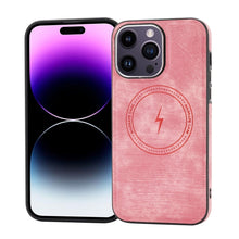 Load image into Gallery viewer, Side PU Hybrid TPU Magsafe Phone Case, For iPhone 15 Pro Max, For iPhone 15 Pro, For iPhone 15 Plus, For iPhone 15, For iPhone 14 Plus, For iPhone 14, For iPhone 14 Pro, For iPhone 14 Pro Max
