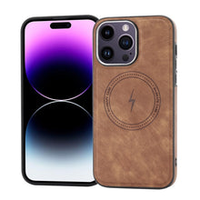 Load image into Gallery viewer, Side PU Hybrid TPU Magsafe Phone Case, For iPhone 15 Pro Max, For iPhone 15 Pro, For iPhone 15 Plus, For iPhone 15, For iPhone 14 Plus, For iPhone 14, For iPhone 14 Pro, For iPhone 14 Pro Max