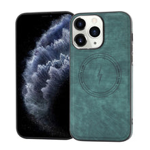 Load image into Gallery viewer, Side PU Hybrid TPU Magsafe Phone Case, For iPhone 11, For iPhone 11 Pro, For iPhone XR, For iPhone XS Max, For iPhone XS /X, For iPhone 8 Plus / 7 Plus