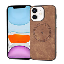Load image into Gallery viewer, Side PU Hybrid TPU Magsafe Phone Case, For iPhone 11, For iPhone 11 Pro, For iPhone XR, For iPhone XS Max, For iPhone XS /X, For iPhone 8 Plus / 7 Plus
