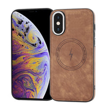 Load image into Gallery viewer, Side PU Hybrid TPU Magsafe Phone Case, For iPhone 11, For iPhone 11 Pro, For iPhone XR, For iPhone XS Max, For iPhone XS /X, For iPhone 8 Plus / 7 Plus