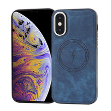 Load image into Gallery viewer, Side PU Hybrid TPU Magsafe Phone Case, For iPhone 11, For iPhone 11 Pro, For iPhone XR, For iPhone XS Max, For iPhone XS /X, For iPhone 8 Plus / 7 Plus