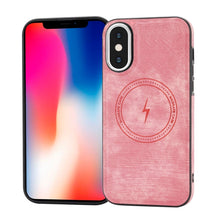 Load image into Gallery viewer, Side PU Hybrid TPU Magsafe Phone Case, For iPhone 11, For iPhone 11 Pro, For iPhone XR, For iPhone XS Max, For iPhone XS /X, For iPhone 8 Plus / 7 Plus