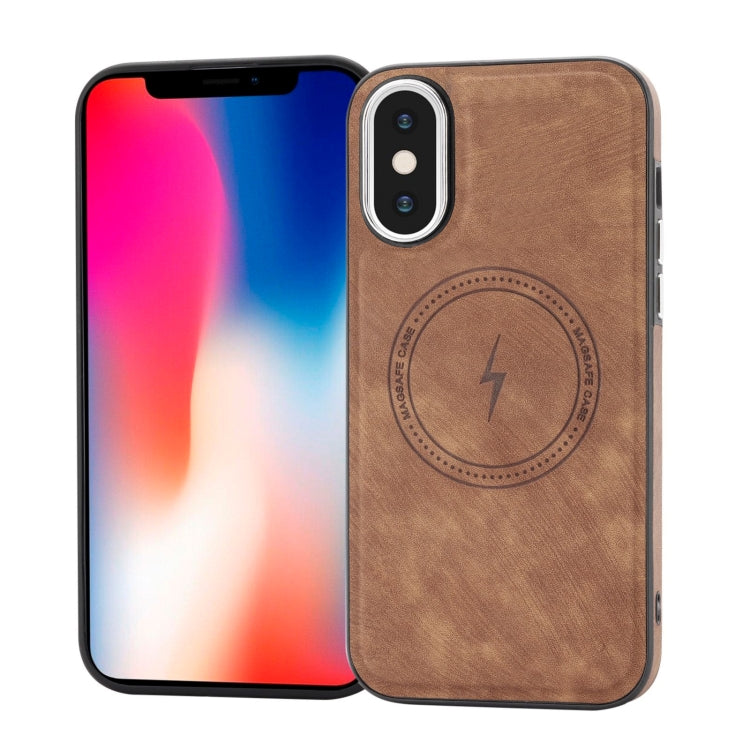 Side PU Hybrid TPU Magsafe Phone Case, For iPhone 11, For iPhone 11 Pro, For iPhone XR, For iPhone XS Max, For iPhone XS /X, For iPhone 8 Plus / 7 Plus