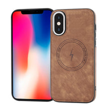 Load image into Gallery viewer, Side PU Hybrid TPU Magsafe Phone Case, For iPhone 11, For iPhone 11 Pro, For iPhone XR, For iPhone XS Max, For iPhone XS /X, For iPhone 8 Plus / 7 Plus